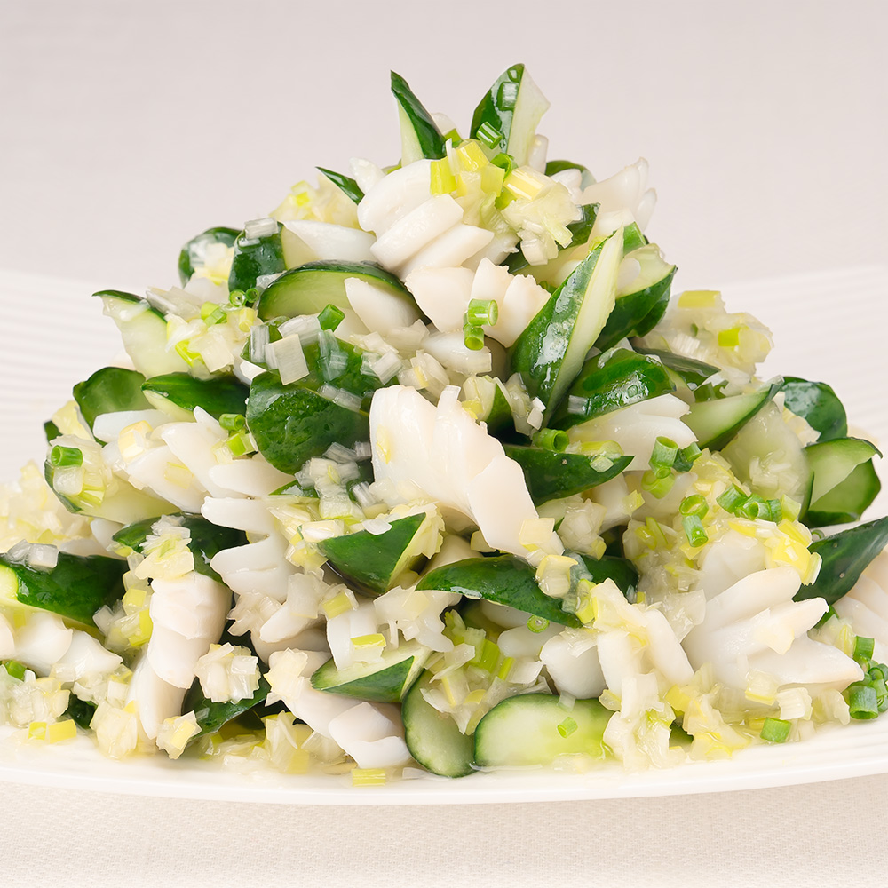 イカと胡瓜の葱塩ダレ