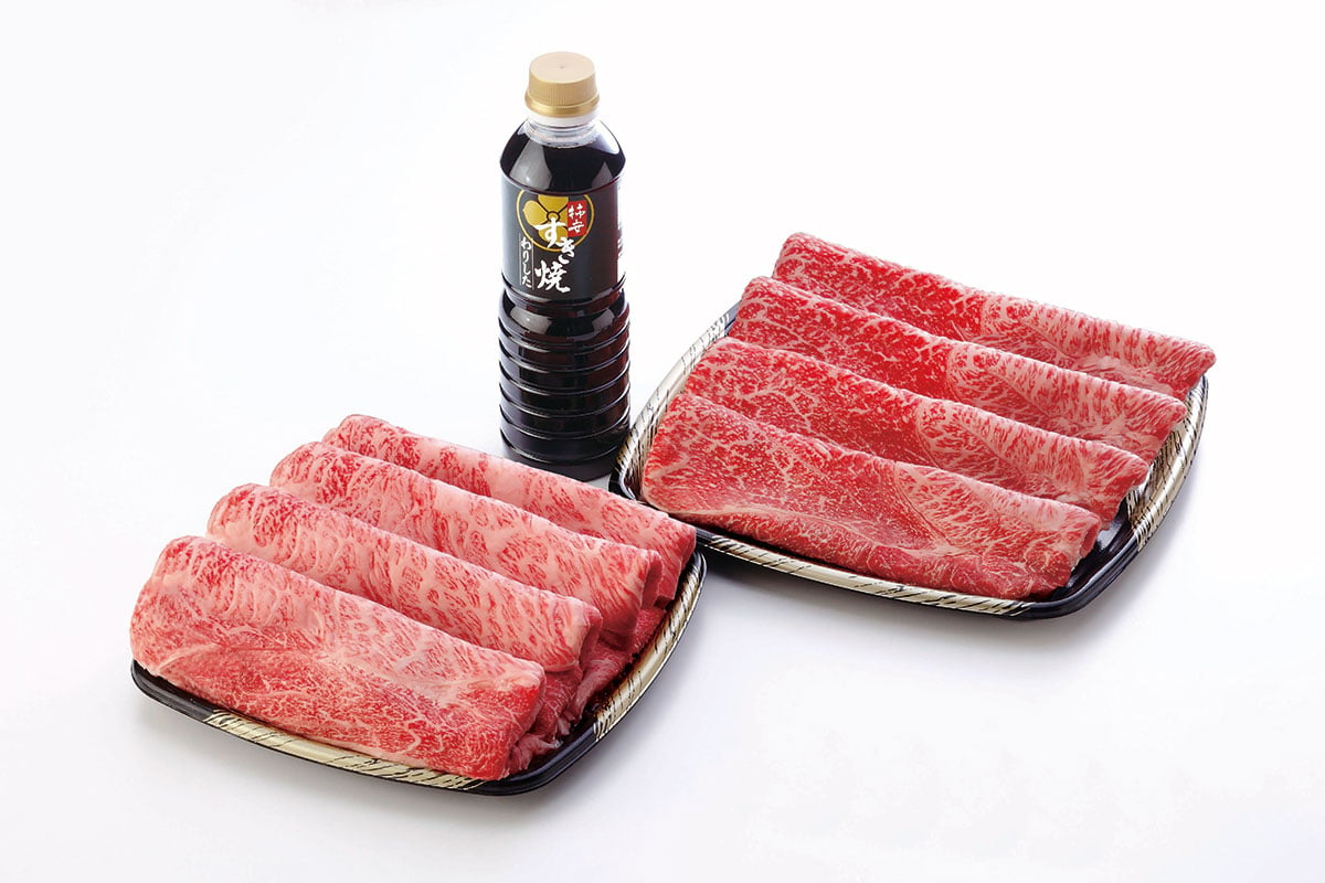 『A5最高ランク 黒毛和牛 すき焼食べくらべ感謝袋』（税込10,800円／1袋）