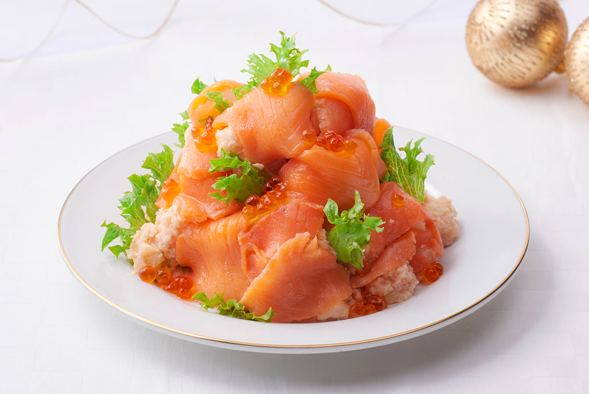 いくらとサーモントラウトの明太ポテトサラダ